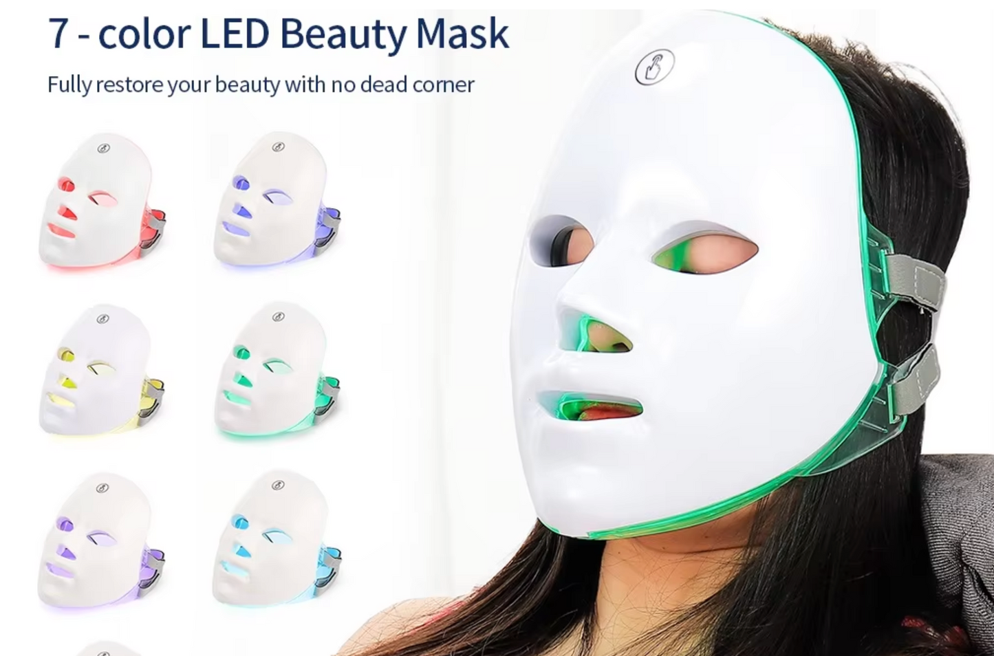 LumiGlow 7-Color LED Rejuvenating Facial Mask